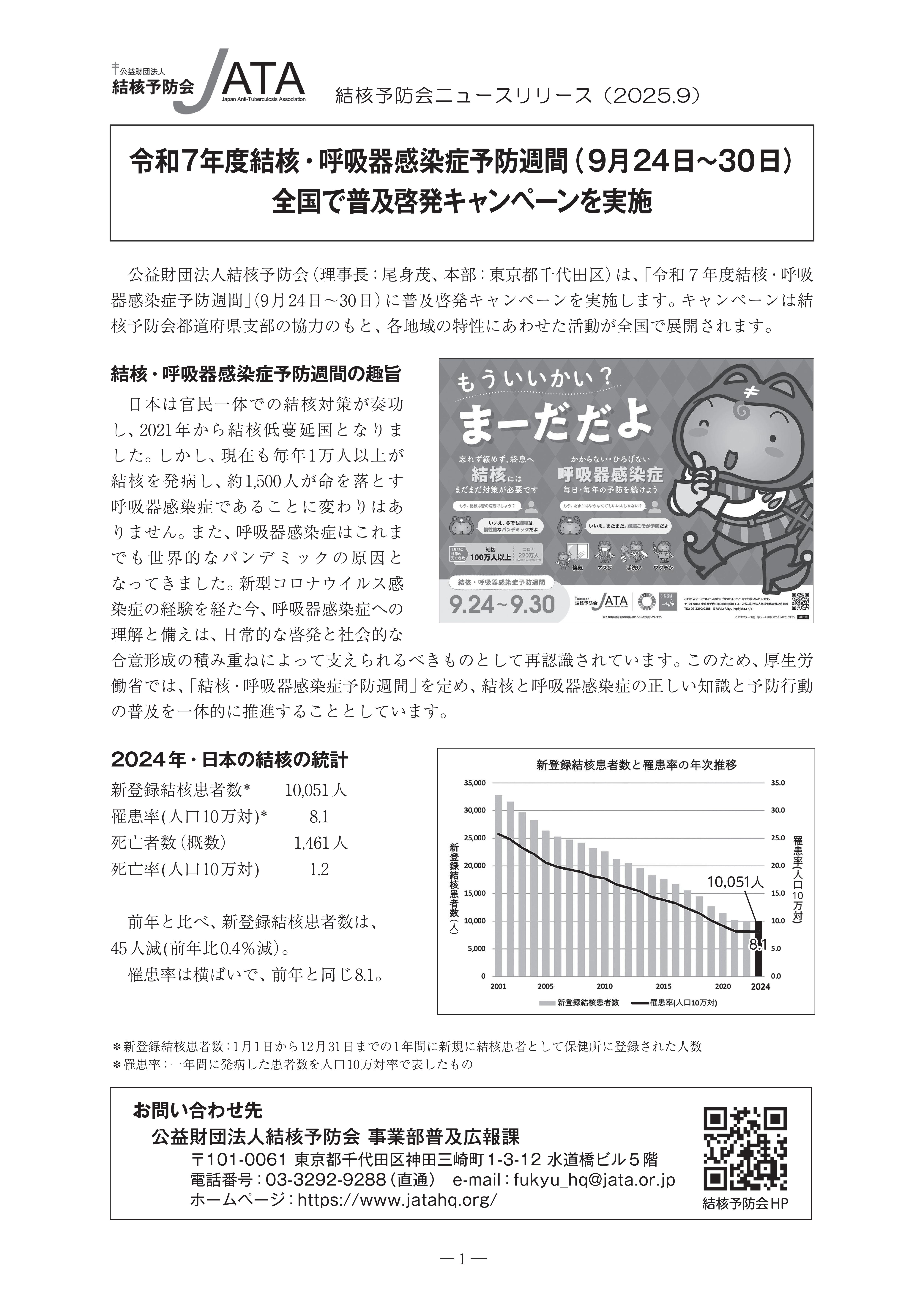 結核予防週間ニュースリリース(2025.9)