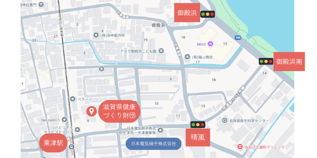 滋賀県健康づくり財団アクセスマップ